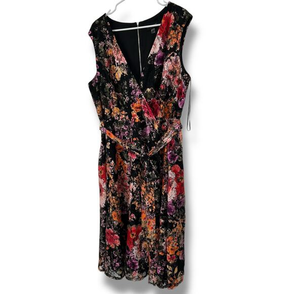 Lane Bryant Floral Lace Dress Size 18W Layered Surplus Cocktail Career Office - Picture 3 of 8